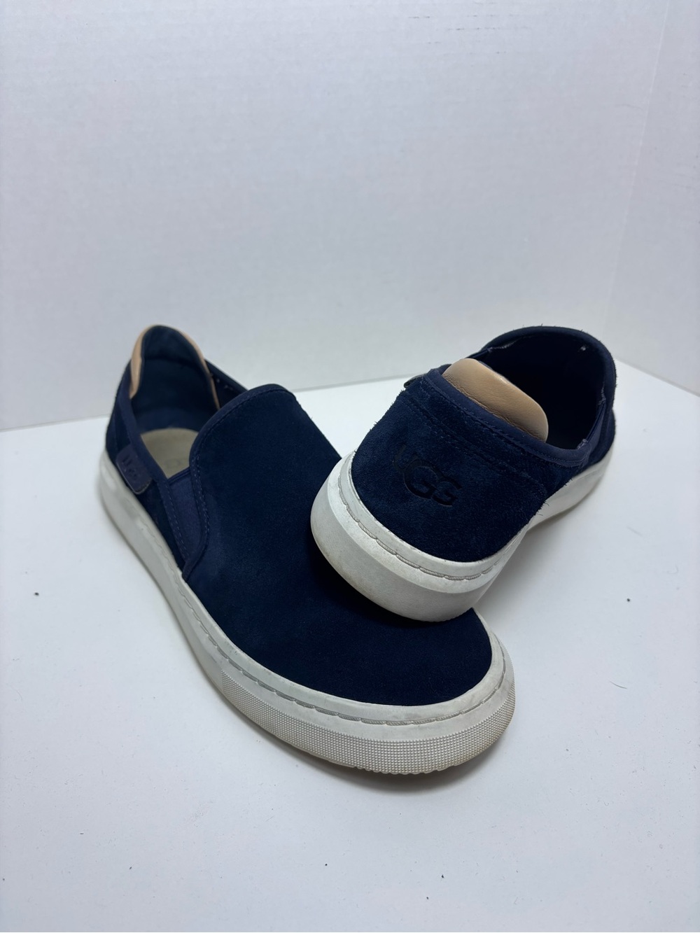 UGG Women’s Navy Blue Suede Slip-On Loafers Size 9